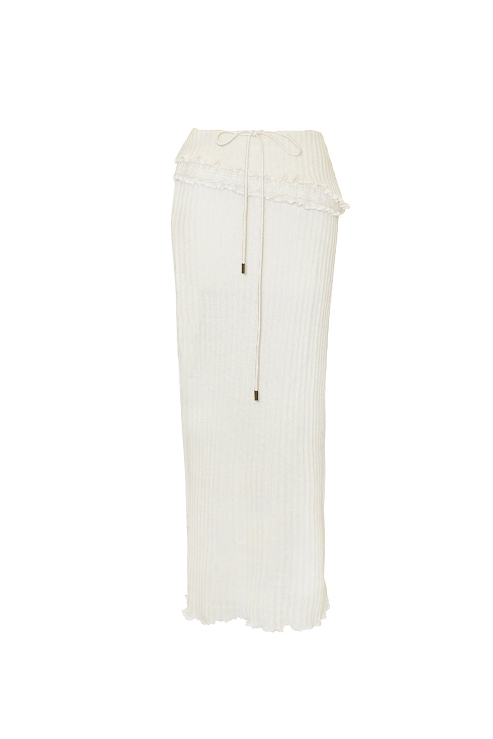 Indulge in the elevated elegance of our Milky Knit Long Skirt. Made with a luxuriously soft fabric, this skirt drapes beautifully and moves with you for a comfortable yet sophisticated look. The versatile design makes it perfect for any occasion, adding a touch of luxury to your wardrobe.