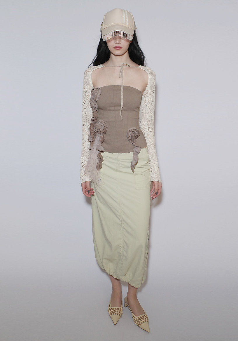 Rag Lace Tie Shrug Ivory