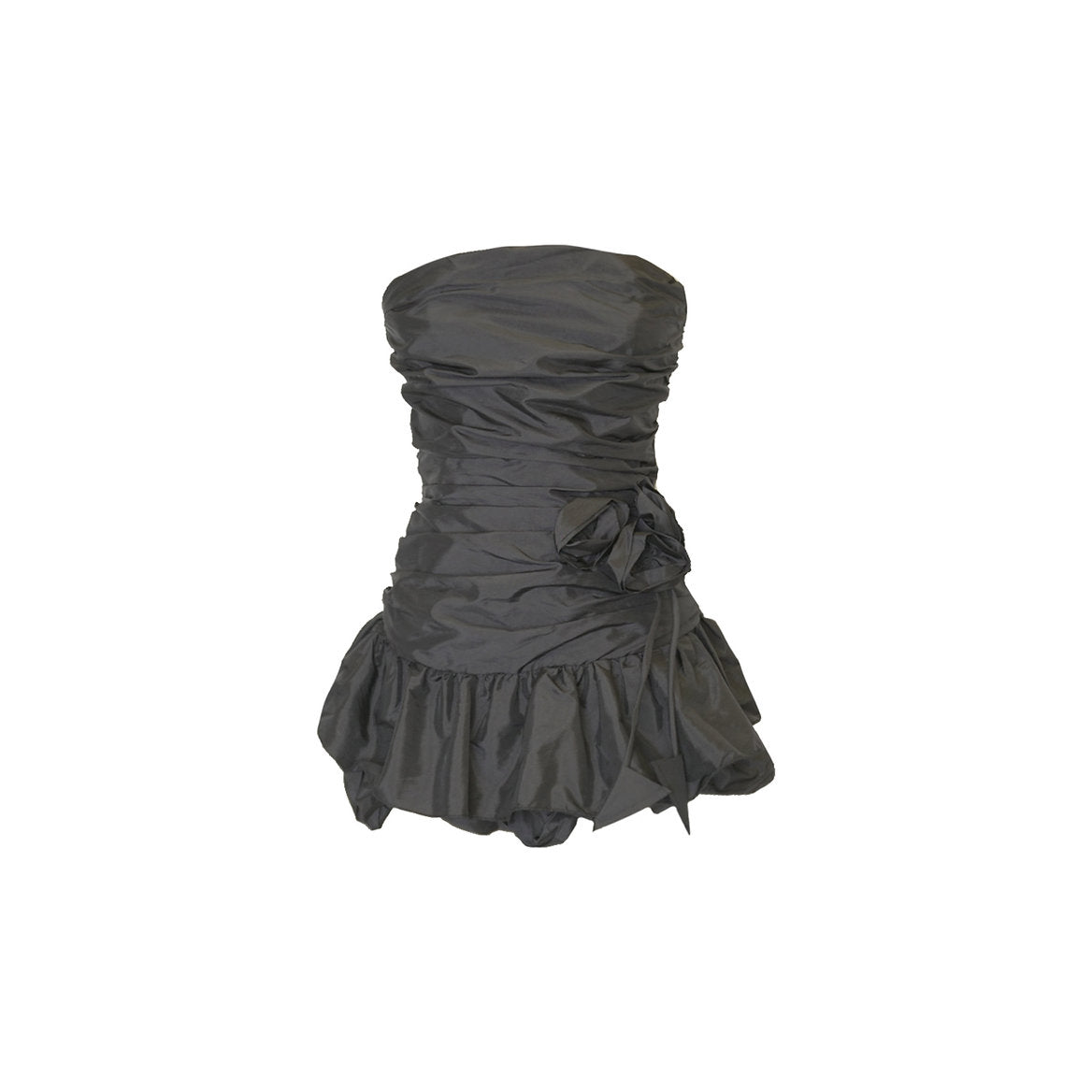 ruffles and roses mini dress black Vestido Mini Ruffles and Roses - Negro