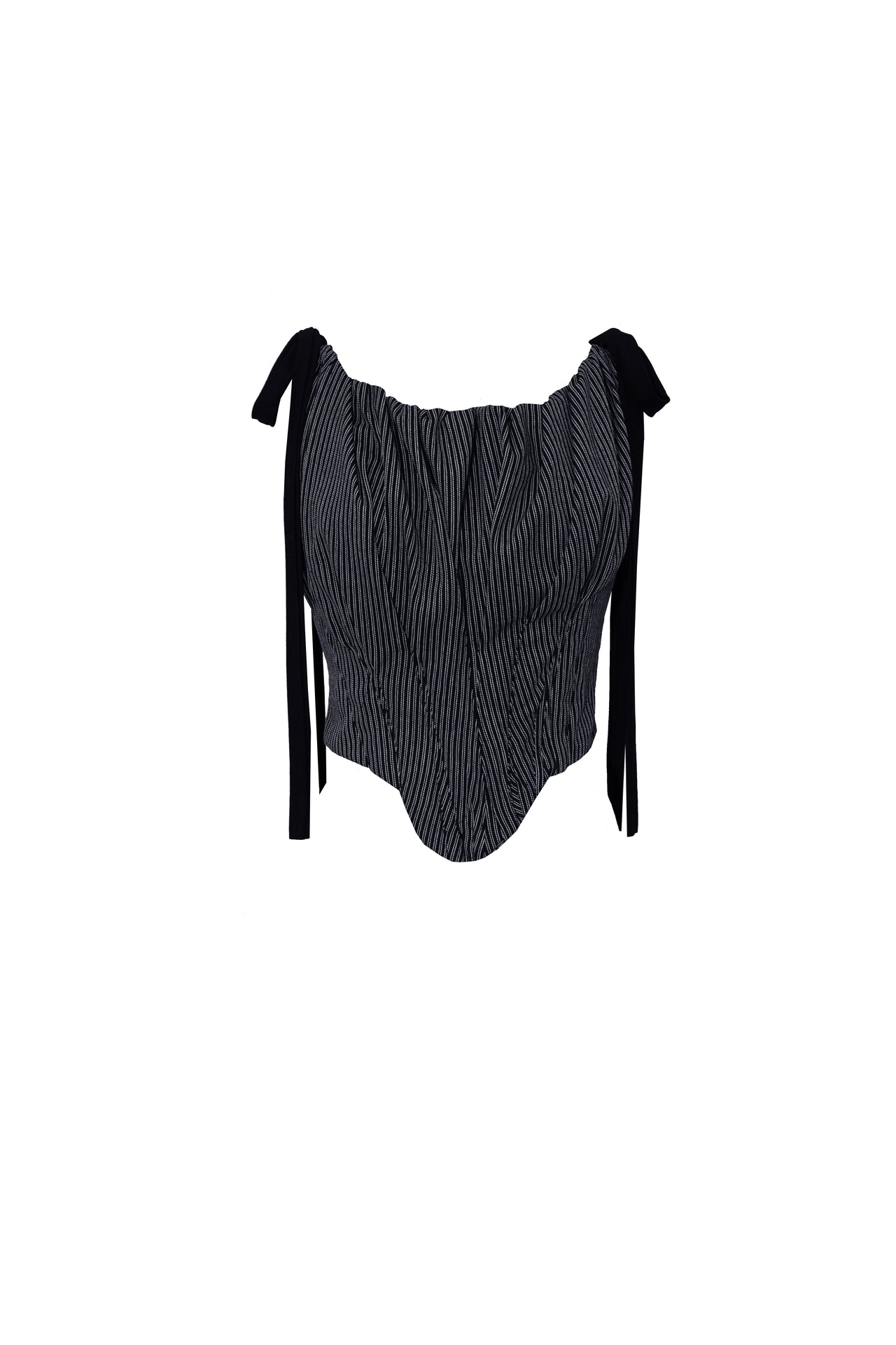 Pin stripe heart corset