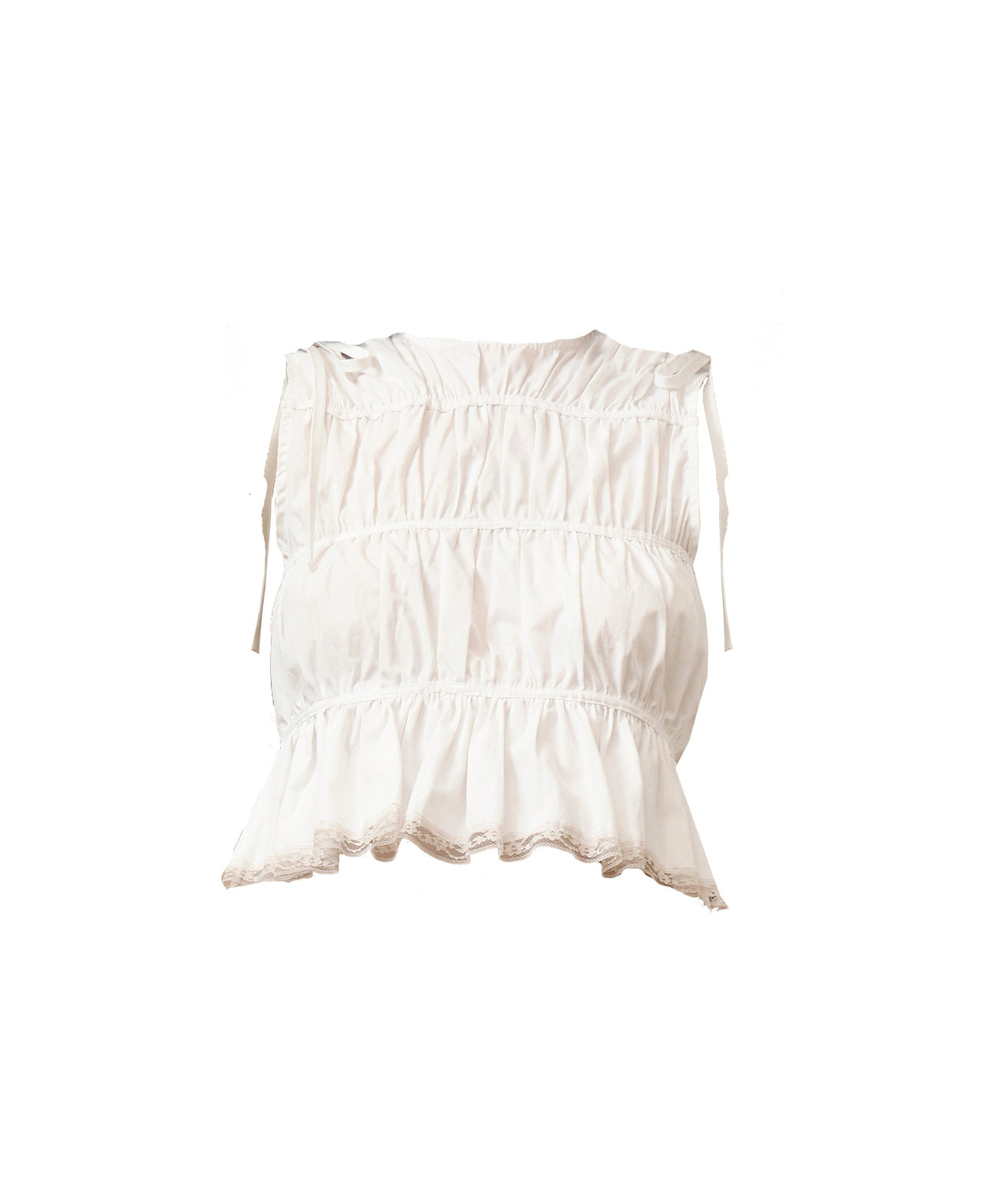 Ball lace white top