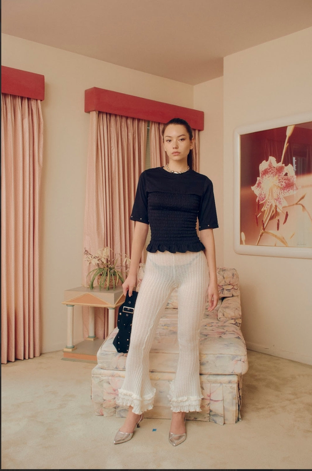 Indulge in luxurious comfort with our Forgive Knit Frill Pants. The soft knit fabric and elegant ruffle detailing create a sophisticated, yet comfortable look. Transform your daily wardrobe into a work of art. Forgive yourself for not owning these sooner.