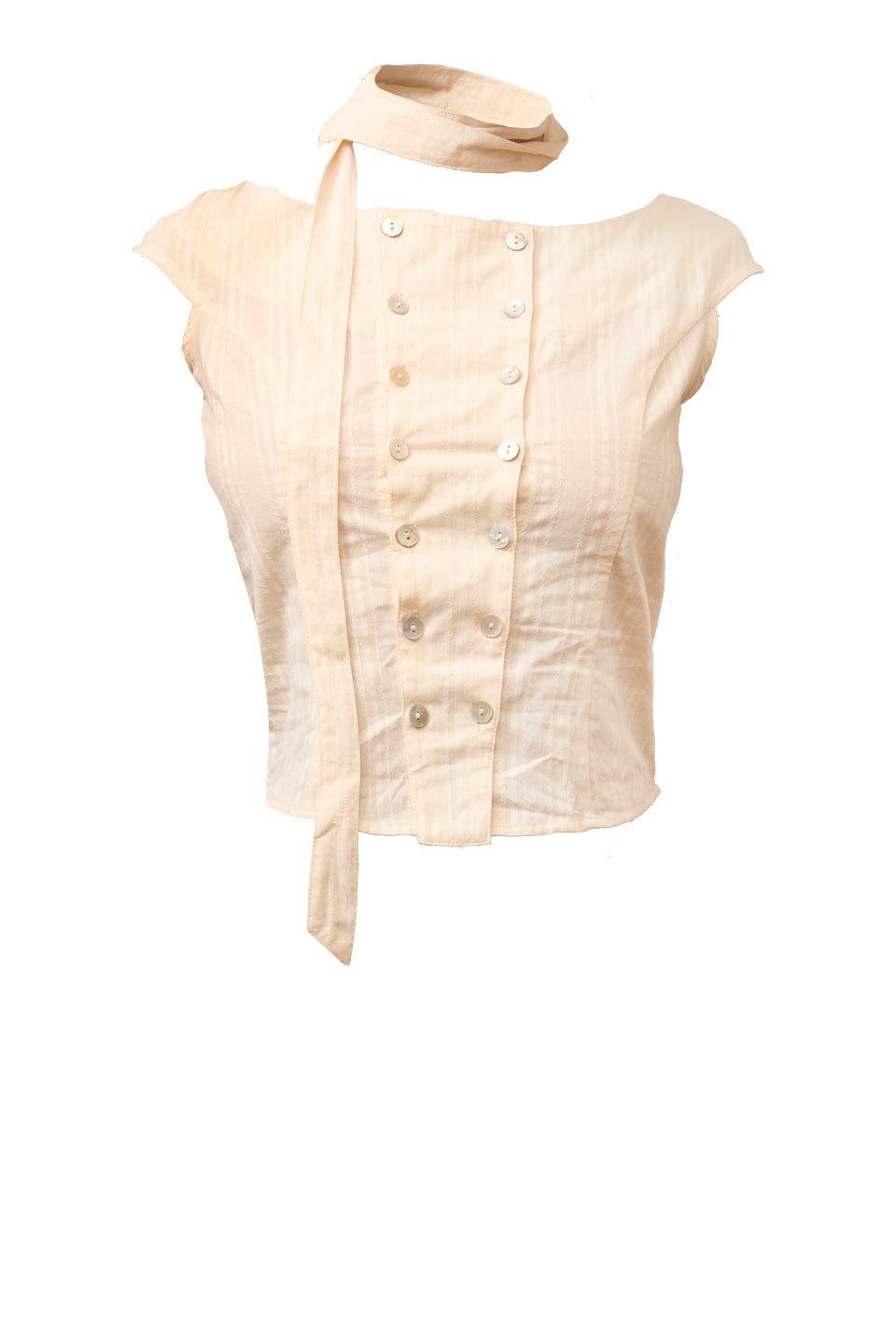 Butter Stripe Tie Shirt