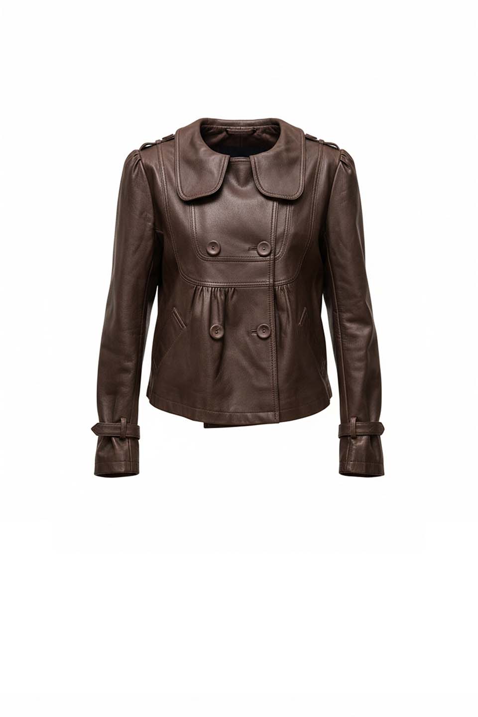 Old Road Brown Leather Jacket