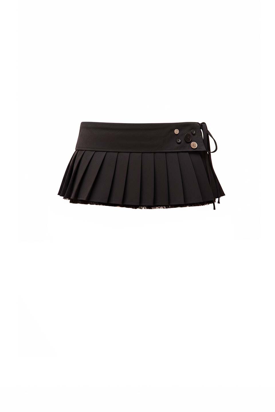Button Tie Wrap Skirt