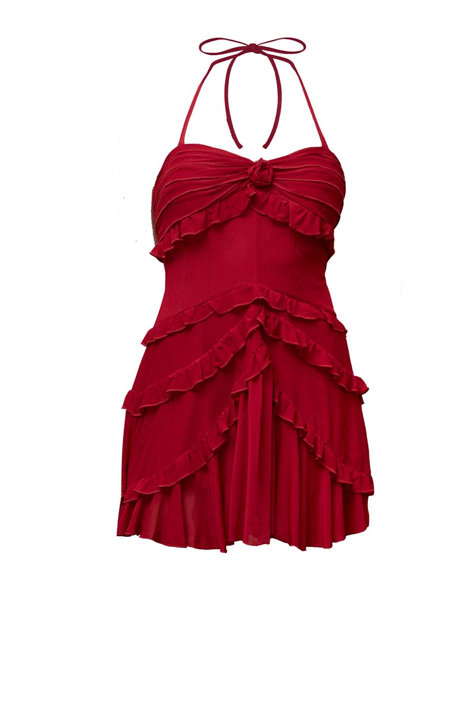 racine ruffle mini dress in berry Verry Berry Rose Dress XS