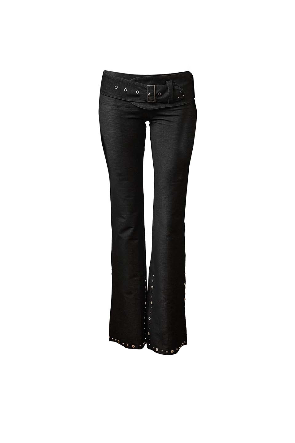 Black buttonline long pants
