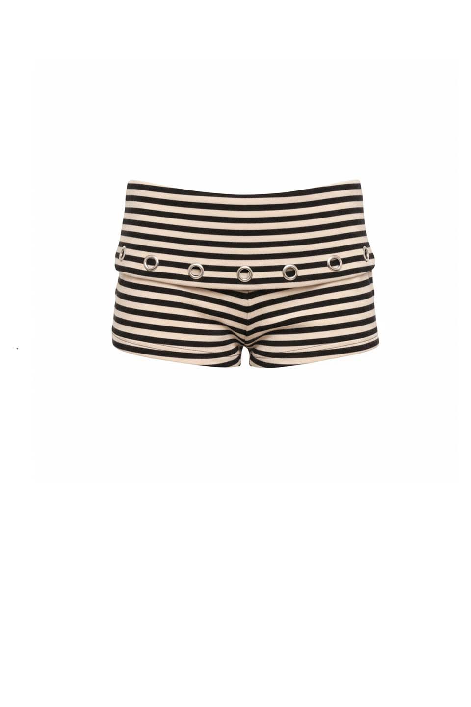 Celestial Stripe Shorts Ivory