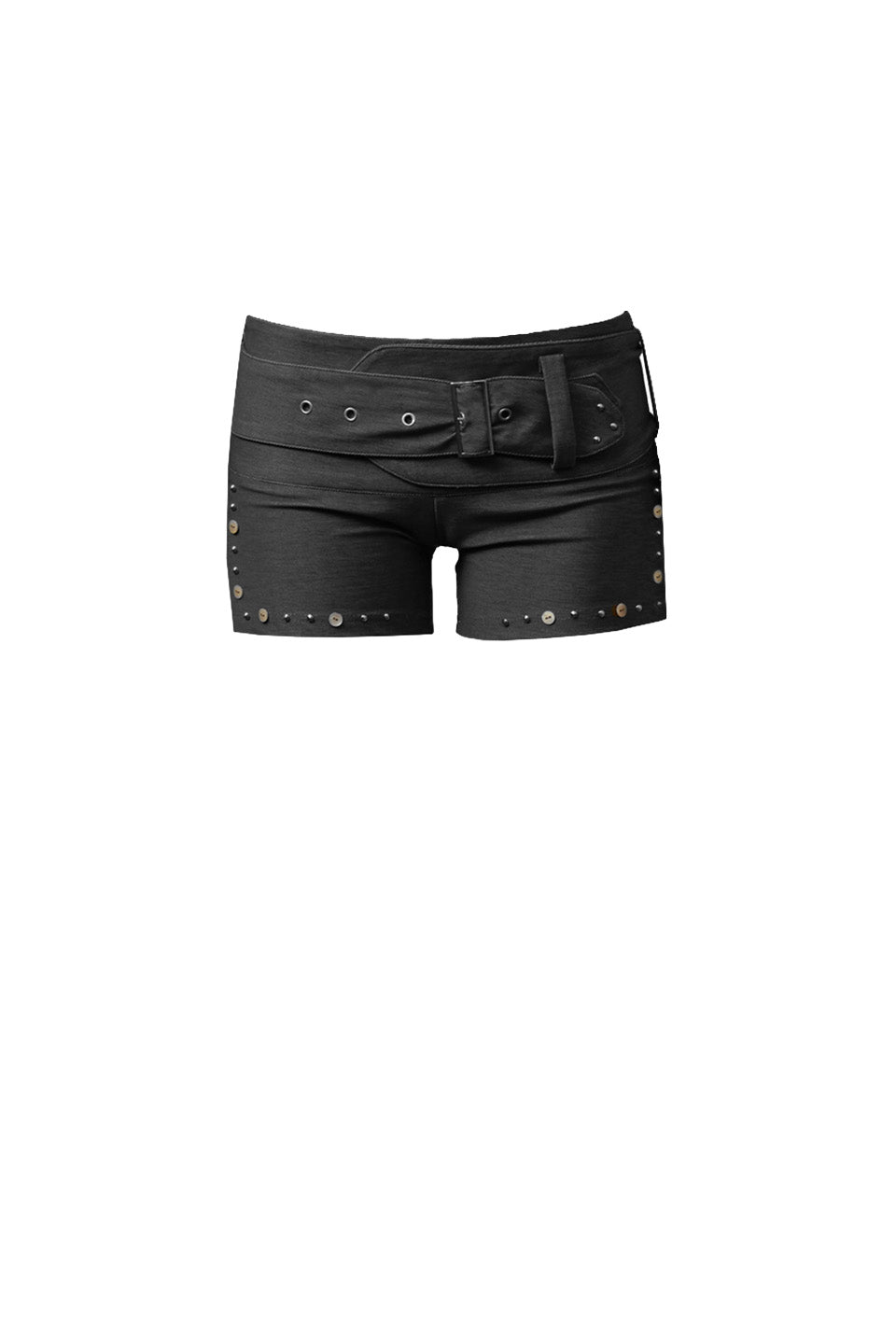 Black Sweet Button Shorts