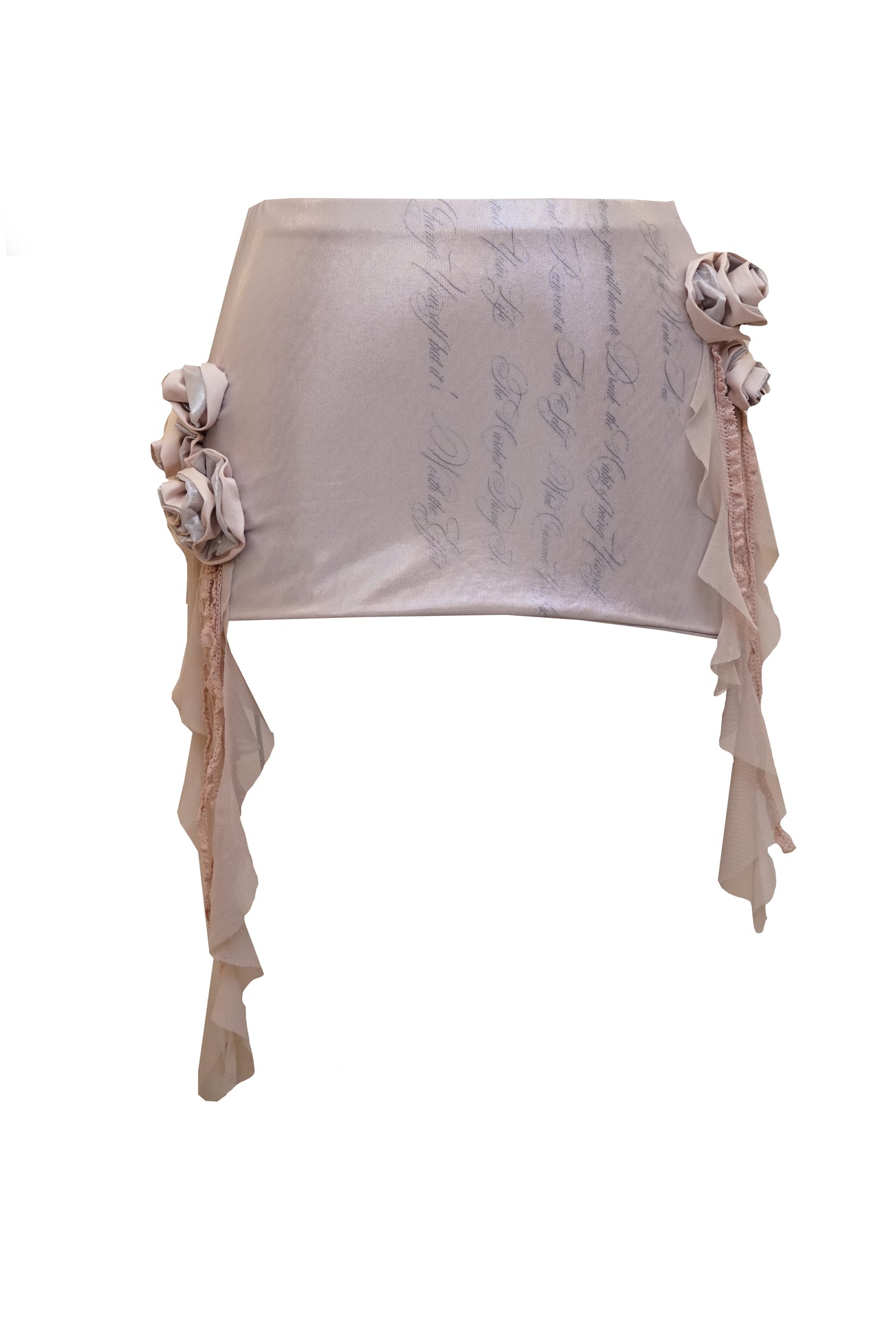 Silver drag flower skirt