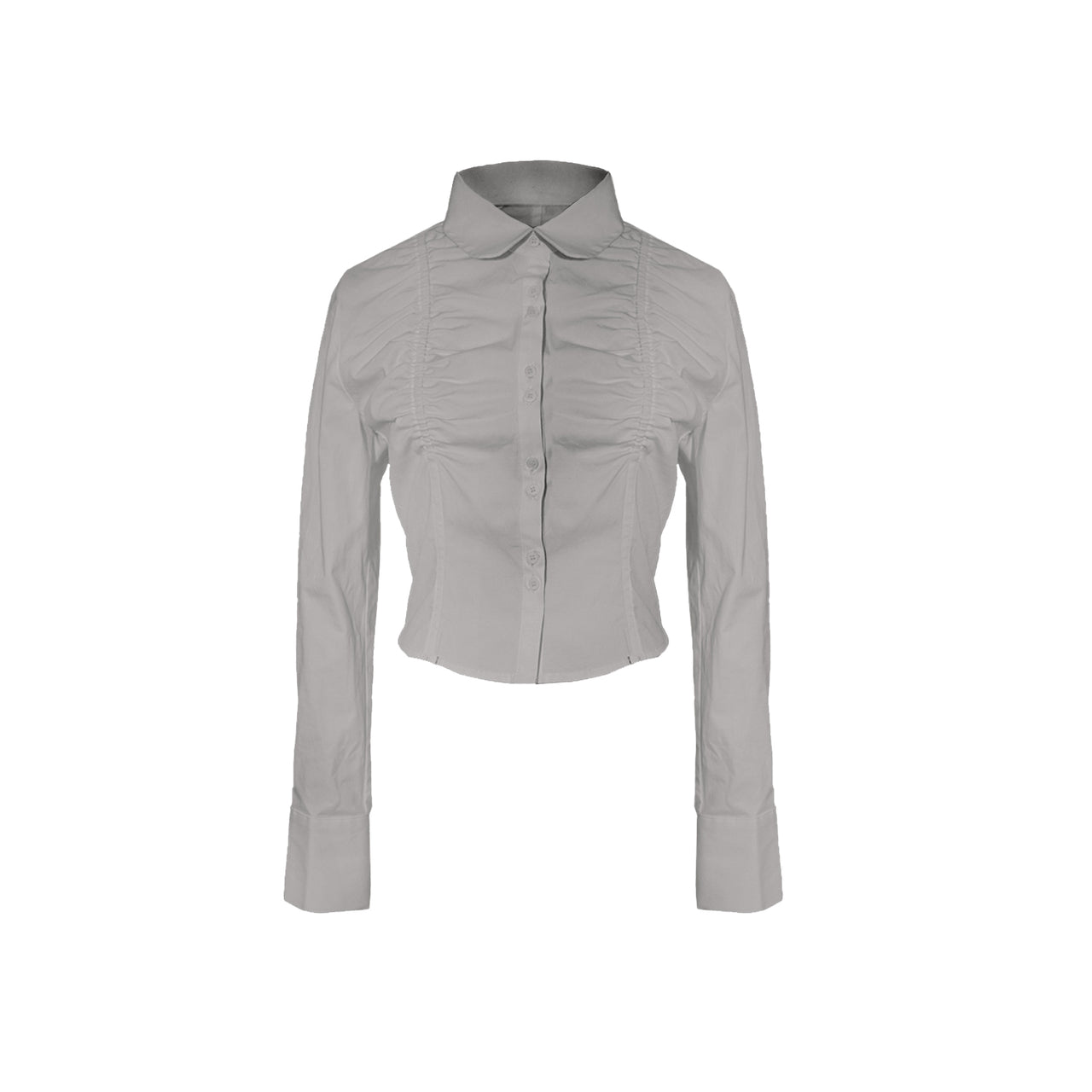 Bestie Ruched Blouse Gray