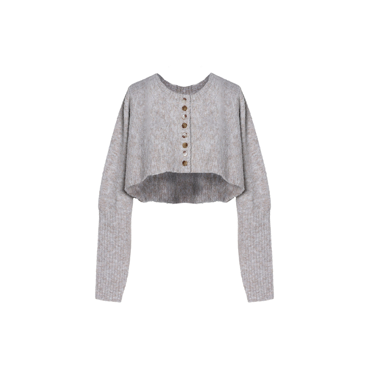 Foam Crop Knit Cardigan