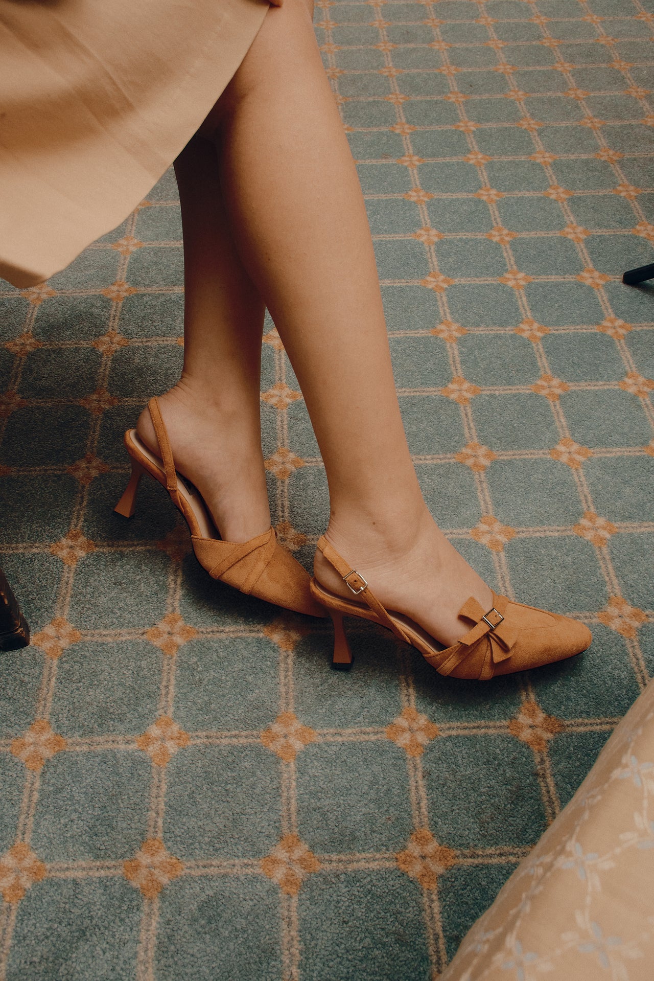 Bow Suede Heel
