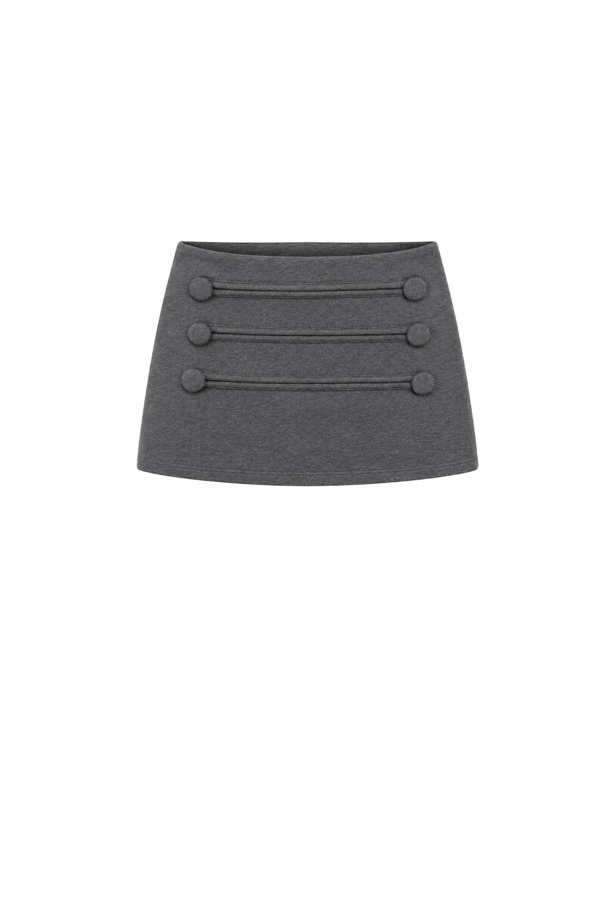 Foam Double Button Skirt Gray