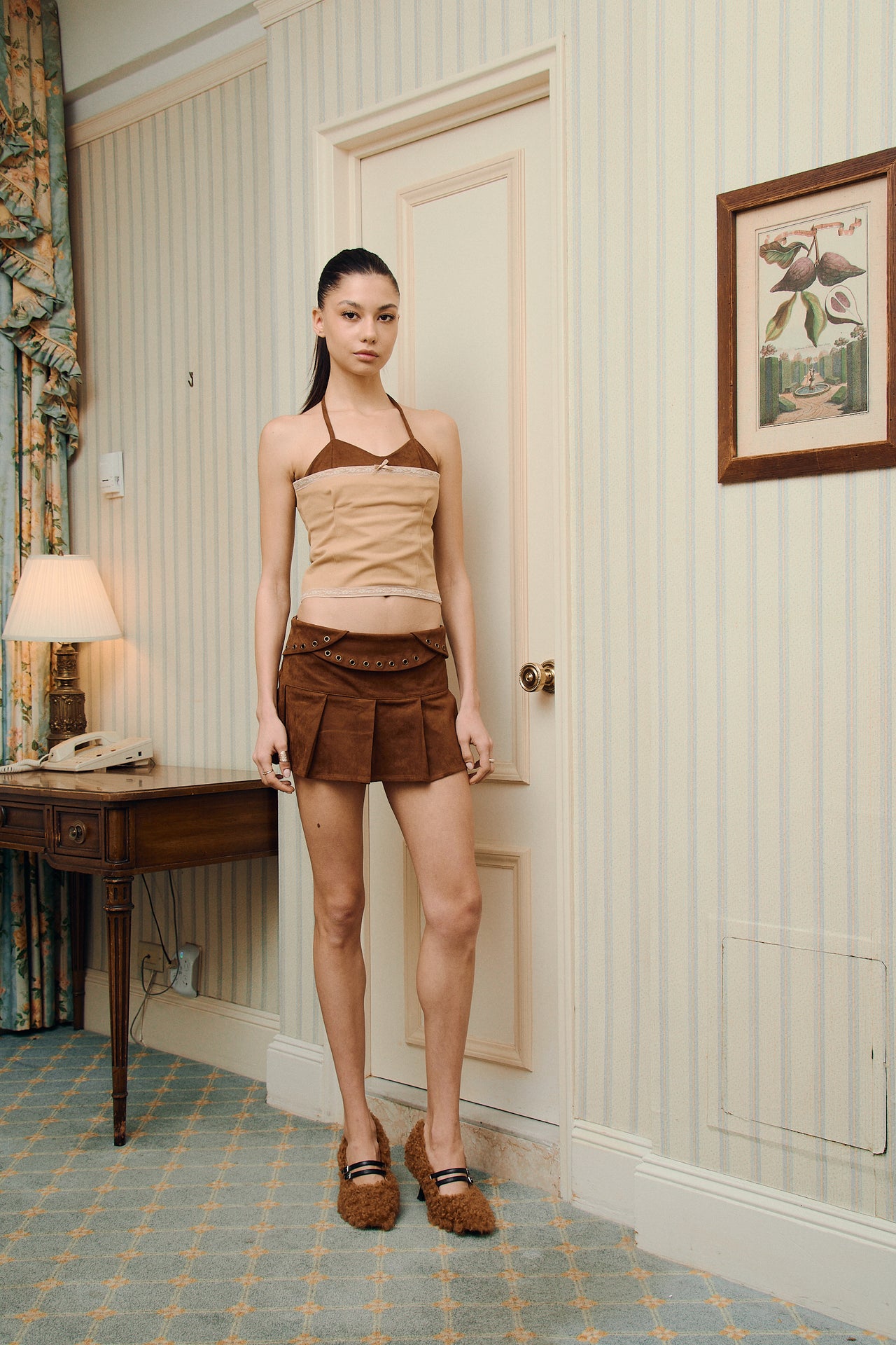 Suede Attic Box Skirt