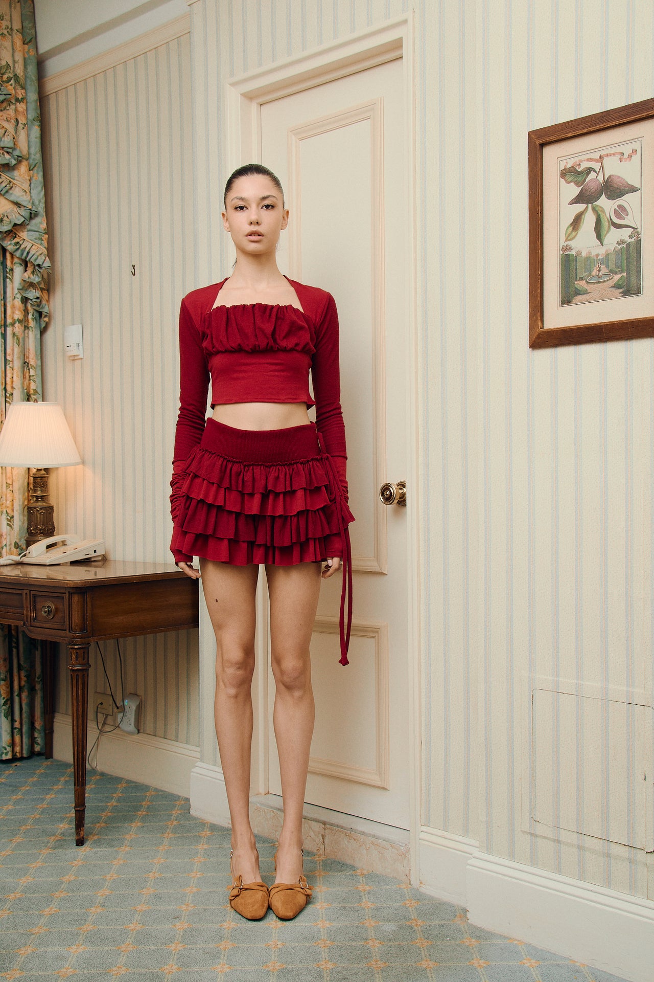 Red Bloom Heart Top