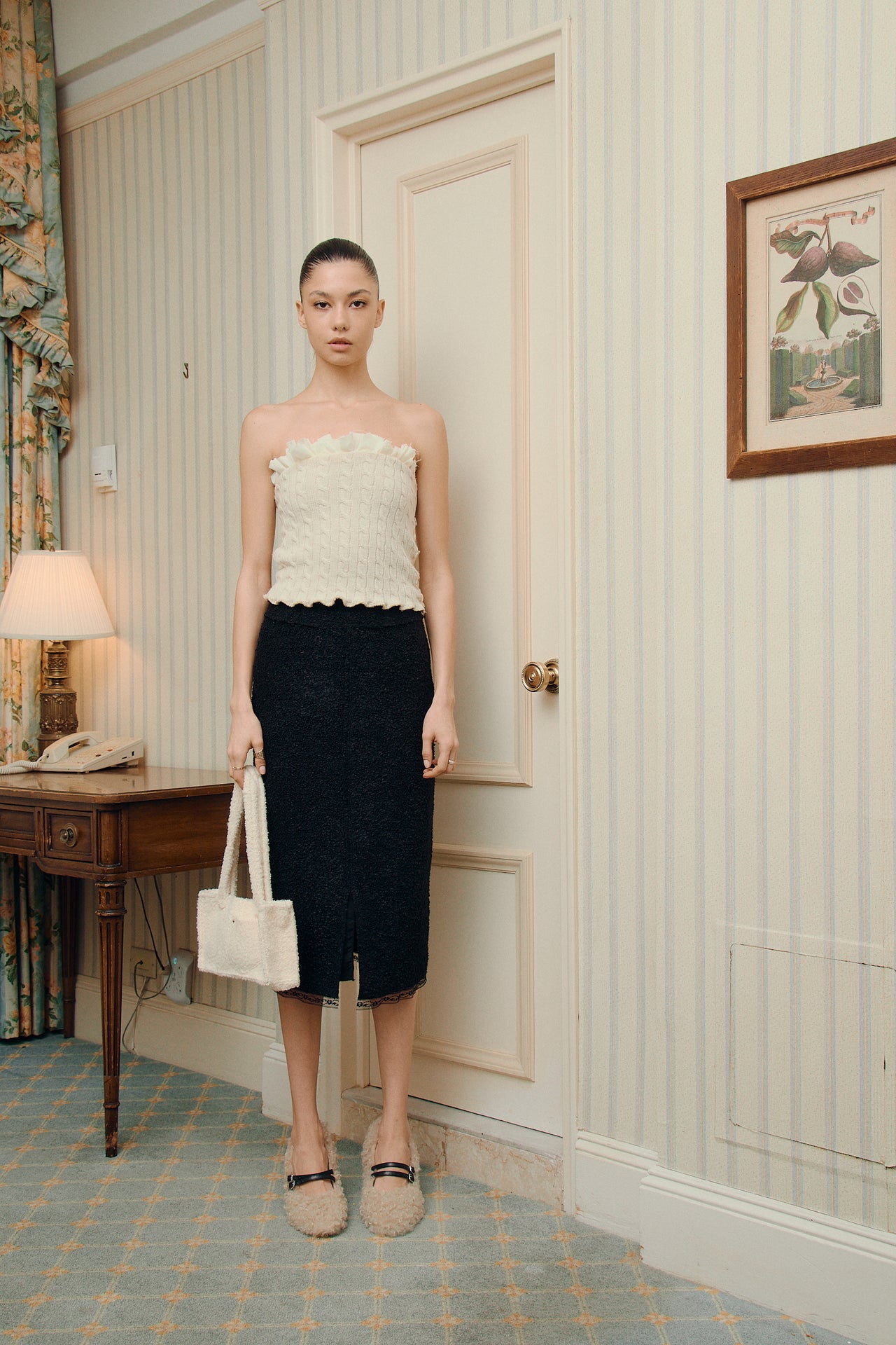 Cable Knit Blew Tube Top