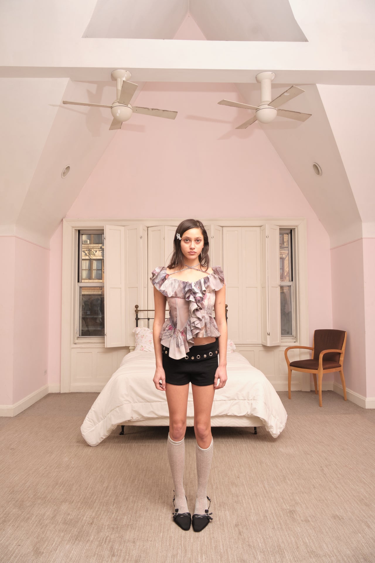 Lost & Found Carousel Chiffon Blouse