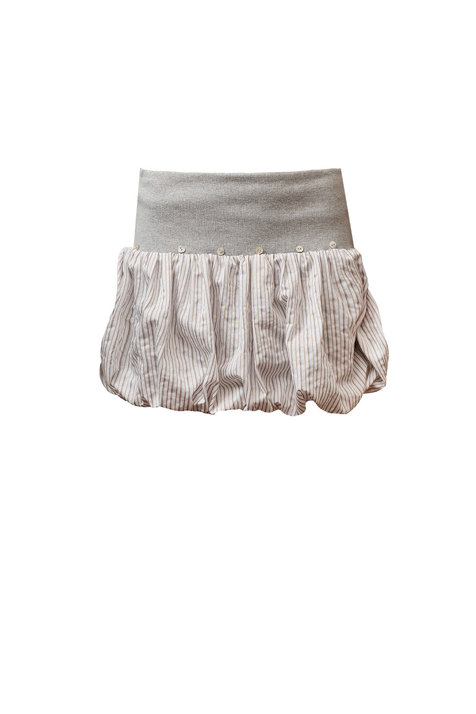 Latte Stripe button Skirt