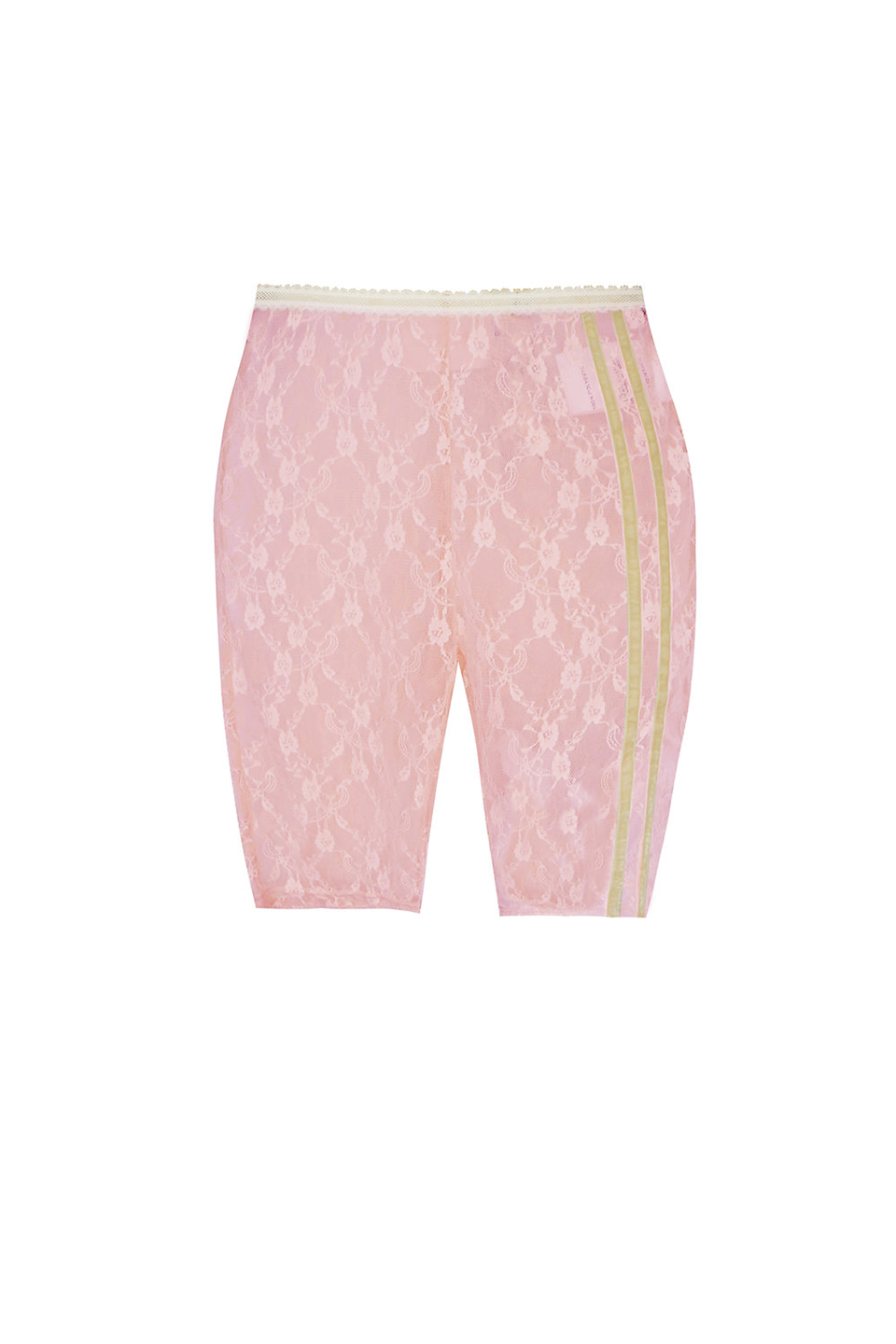 Flower Mesh Biker Shorts-Pink