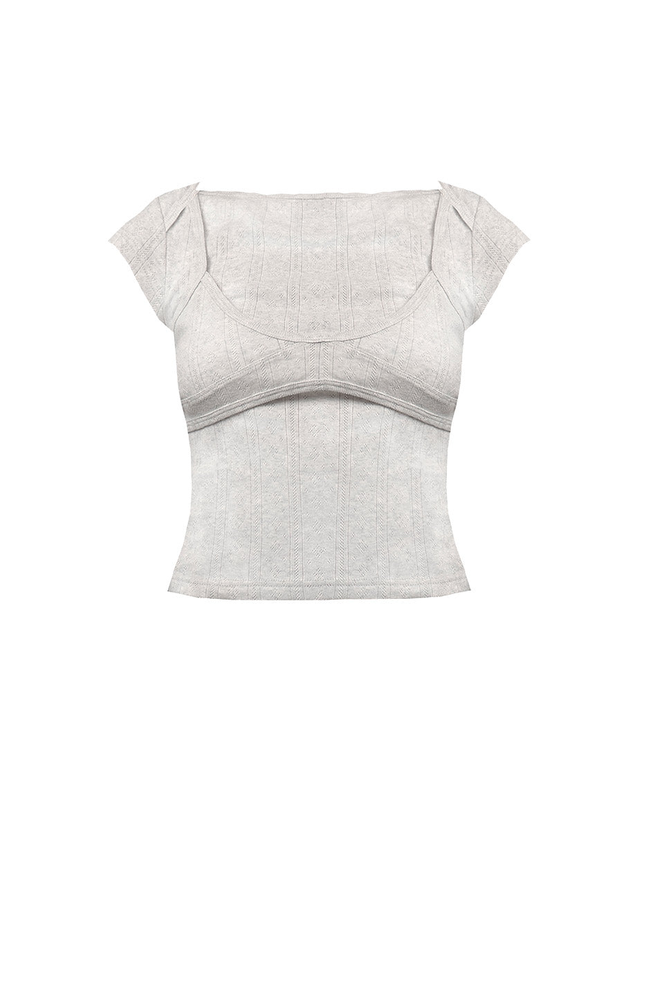 Dusty Pointelle Crop Top