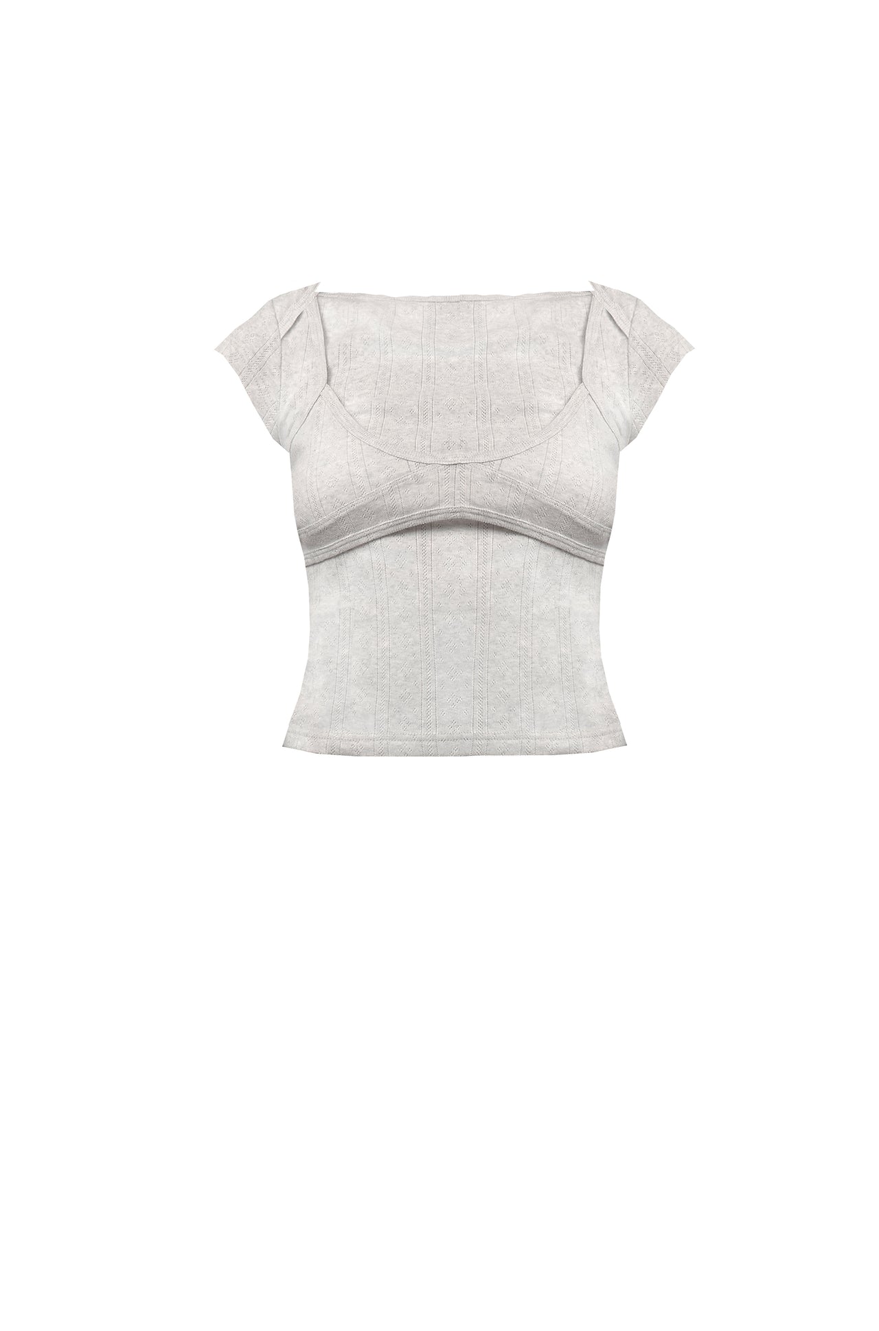 Dusty Pointelle Crop Top