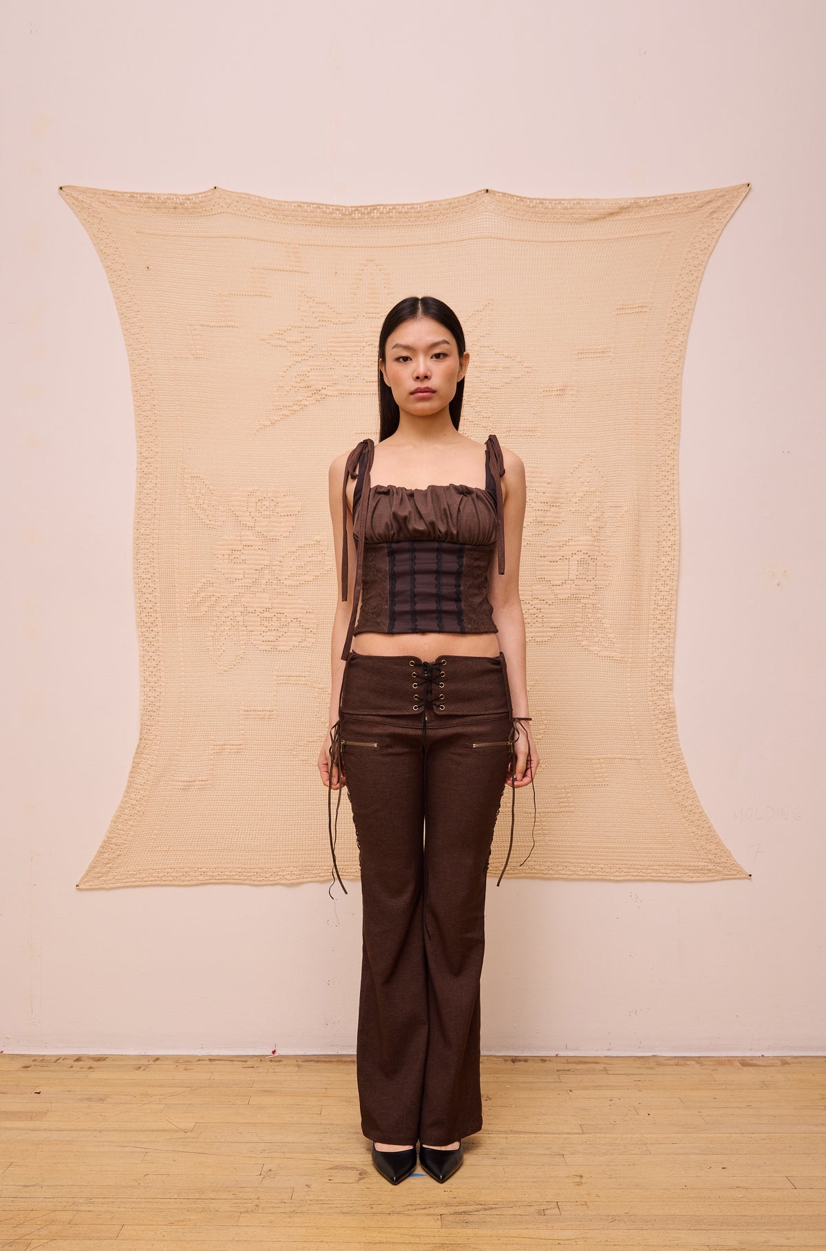 Little Explorer Lace Up Pants Brown