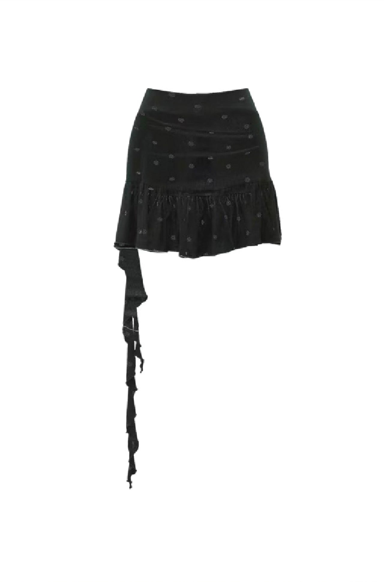 Midnight Polka Long Tail Skirt