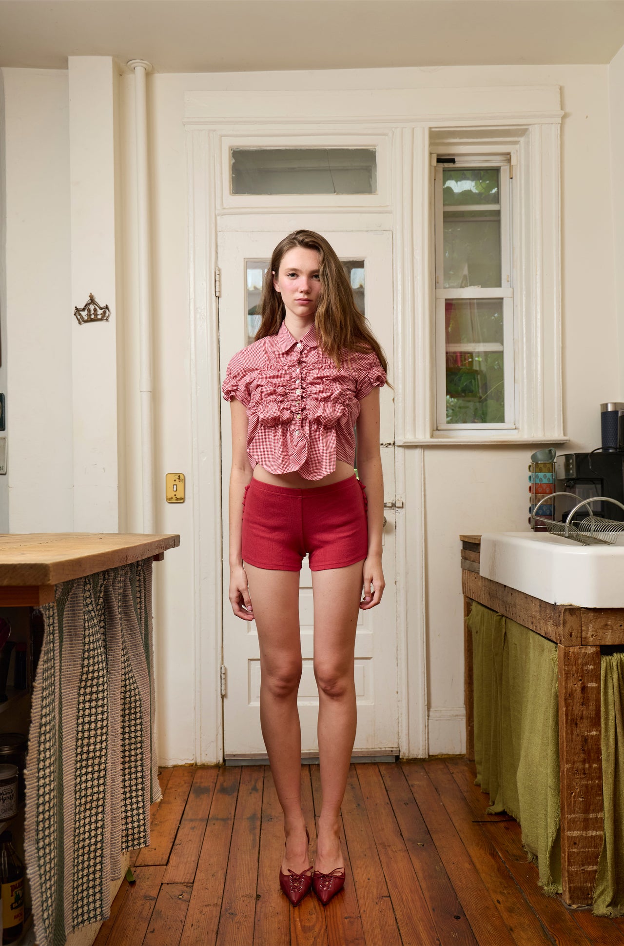 Red Shortcake Ruffle Shorts