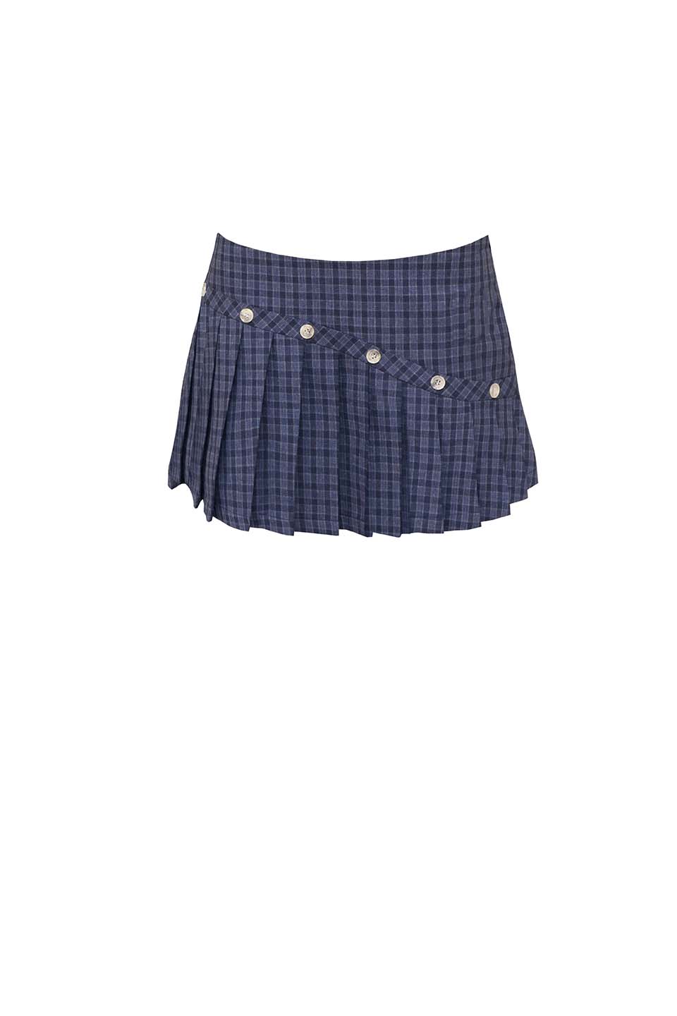 Pleats On The Ride Skirt Navy