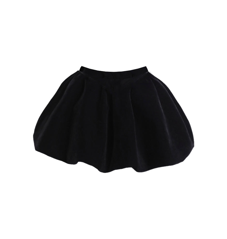 Night Balloon Velvet Skort