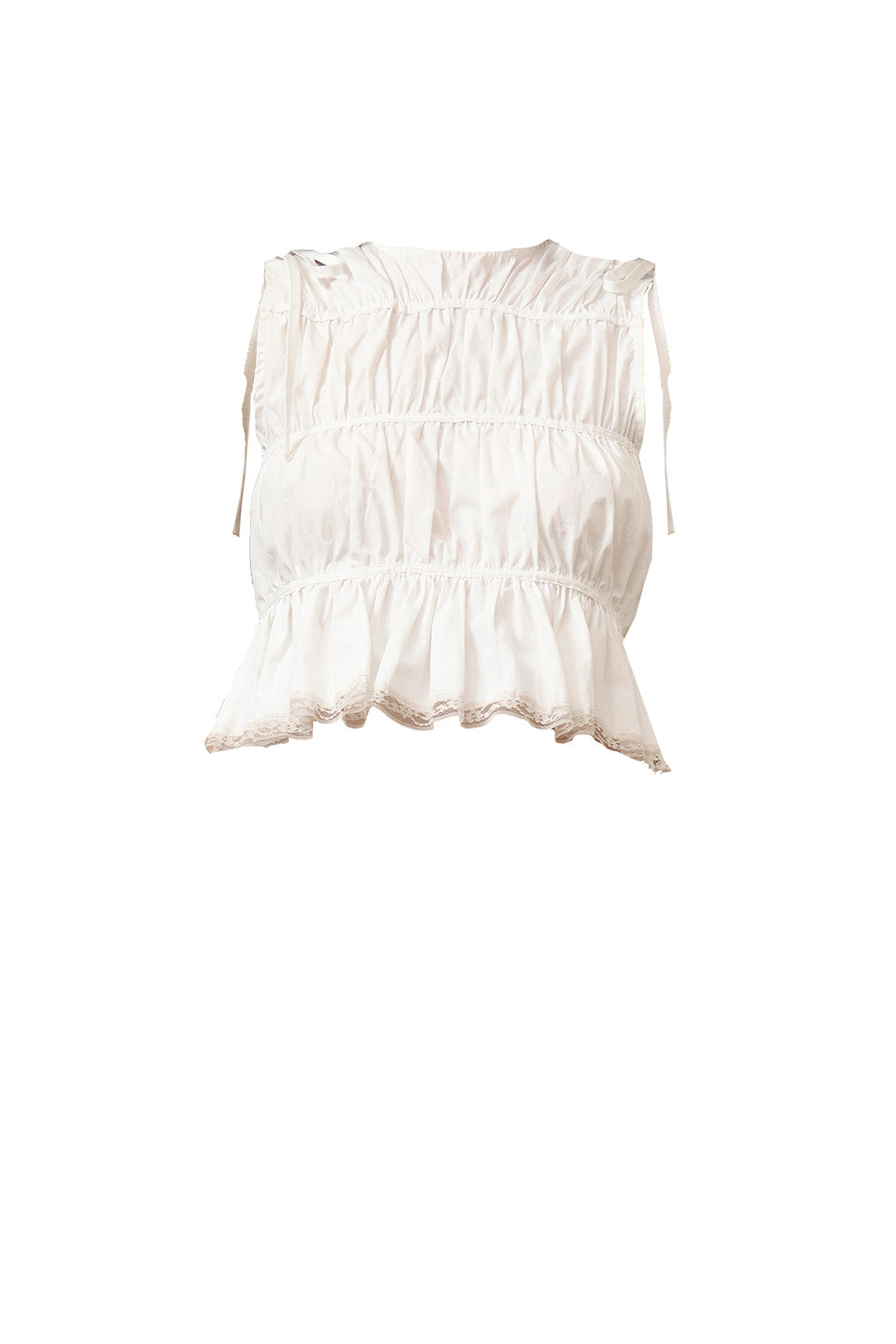 Ball lace white top