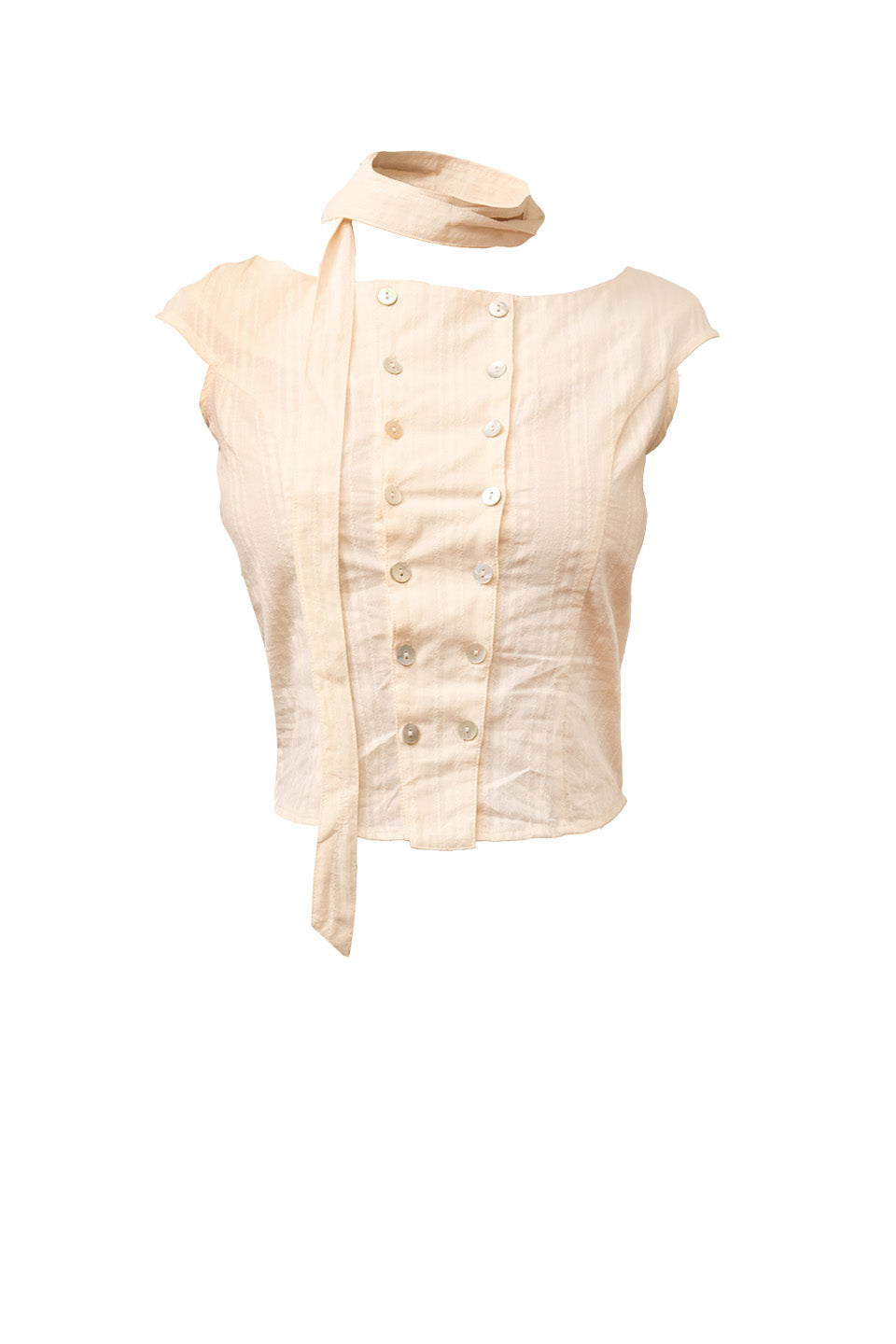 Butter Stripe Tie Shirt